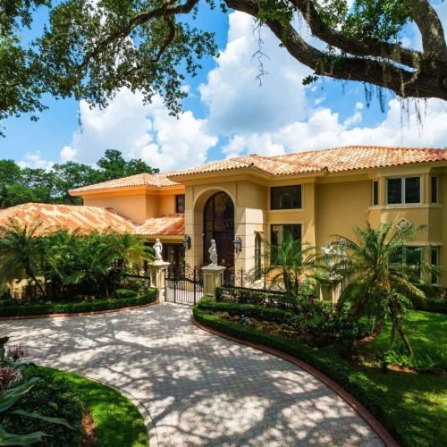 Modern Mediterranean architecture style luxury estate home located in Miami.