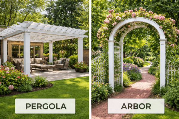 pergolas and arbor